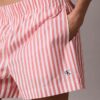Pantaloncini a righe in popeline di cotone