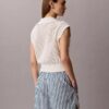 Pantaloncini a righe in popeline di cotone