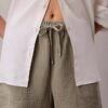 Pantaloncini a vita bassa in doppia garza Pantaloncini a vita bassa in doppia garza
