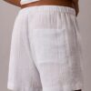 Pantaloncini a vita bassa in doppia garza Pantaloncini a vita bassa in doppia garza