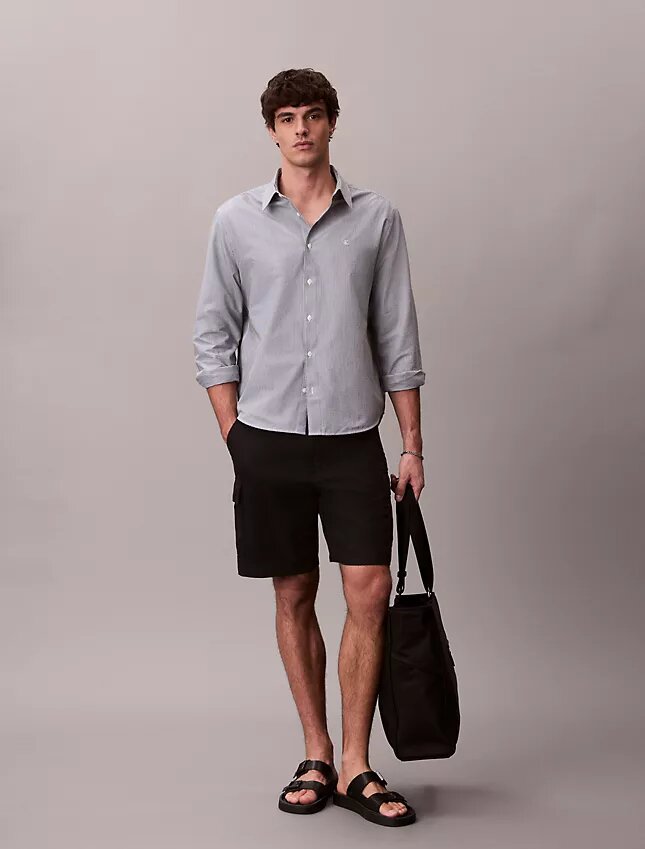 Pantaloncini cargo in misto lino Pantaloncini cargo in misto lino