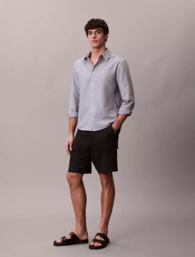 Pantaloncini cargo in misto lino