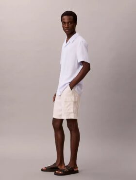 Pantaloncini cargo in misto lino