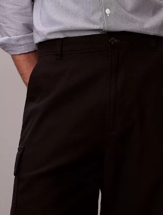 Pantaloncini cargo in misto lino Pantaloncini cargo in misto lino