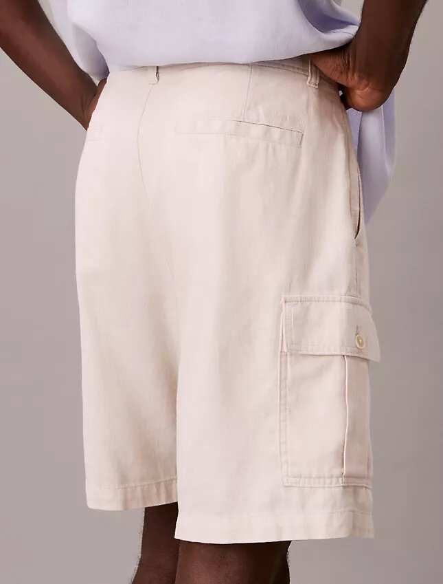 Pantaloncini cargo in misto lino Pantaloncini cargo in misto lino