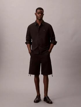 Pantaloncini cargo in twill di cotone Cotton Stretch