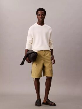Pantaloncini cargo in twill di cotone Cotton Stretch