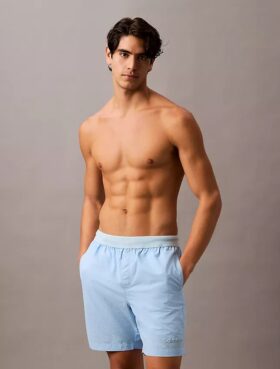 Pantaloncini da bagno con cintura con logo