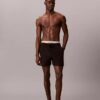 Pantaloncini da bagno con cintura con logo