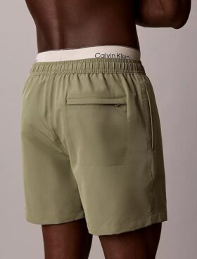 Pantaloncini da bagno con cintura con logo