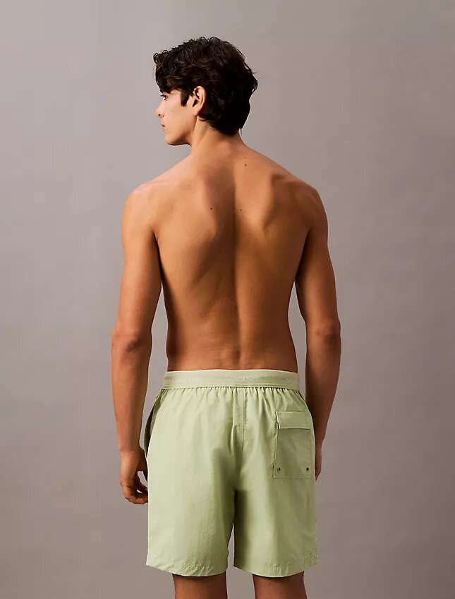 Pantaloncini da bagno con cintura con logo Pantaloncini da bagno con cintura con logo