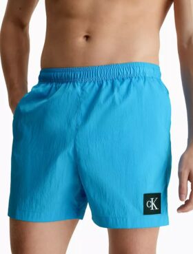 Pantaloncini da bagno in nylon con coulisse in vita