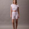 Pantaloncini da ciclismo in cotone elasticizzato a costine