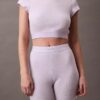 Pantaloncini da ciclismo in cotone elasticizzato a costine