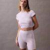 Pantaloncini da ciclismo in cotone elasticizzato a costine