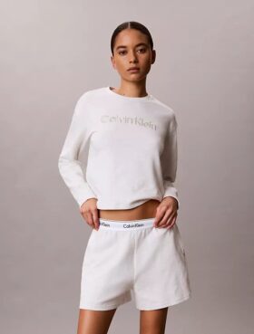 Pantaloncini da notte in felpa di cotone Icon