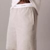 Pantaloncini da notte in felpa di cotone Icon