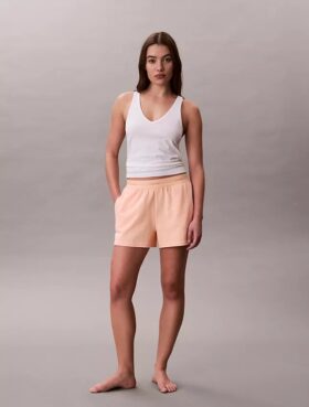 Pantaloncini da notte in jersey di cotone con logo