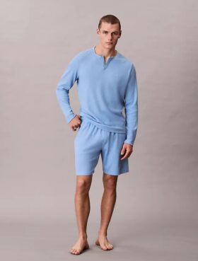 Pantaloncini da notte in maglia a nido d’ape