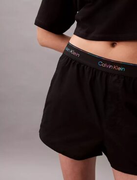 Pantaloncini da notte in popeline con logo Pride