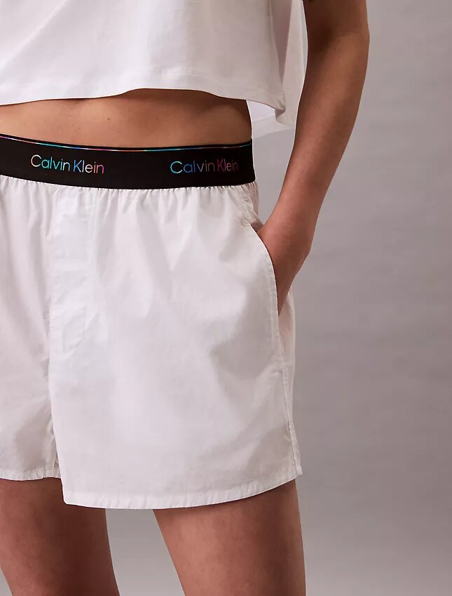 Pantaloncini da notte in popeline con logo Pride Pantaloncini da notte in popeline con logo Pride