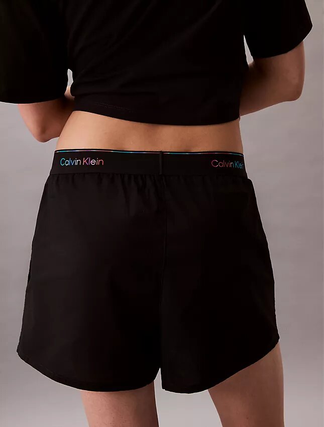 Pantaloncini da notte in popeline con logo Pride Pantaloncini da notte in popeline con logo Pride