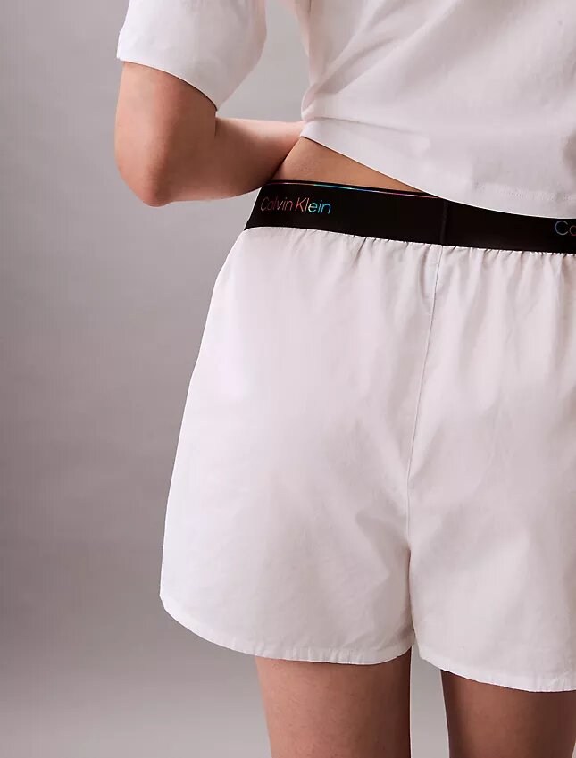Pantaloncini da notte in popeline con logo Pride Pantaloncini da notte in popeline con logo Pride