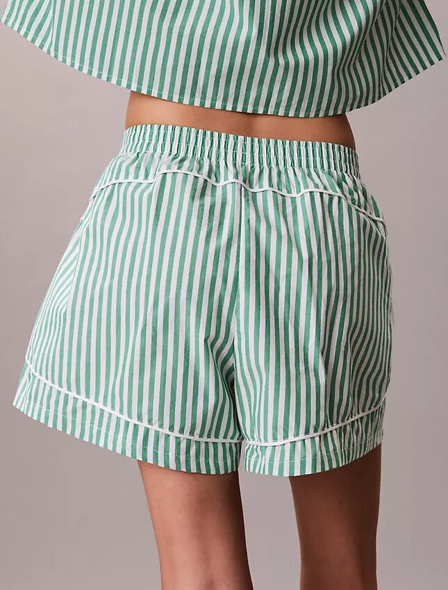 Pantaloncini da notte in popeline di cotone Pantaloncini da notte in popeline di cotone