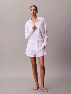Pantaloncini da notte in popeline di cotone per San Valentino