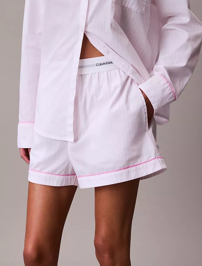 Pantaloncini da notte in popeline di cotone per San Valentino Pantaloncini da notte in popeline di cotone per San Valentino