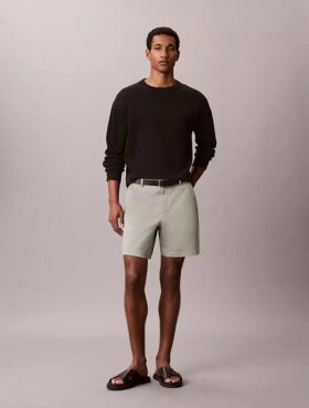 Pantaloncini dritti in Cotton Stretch