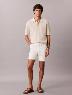 Pantaloncini dritti in Cotton Stretch