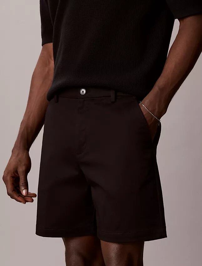 Pantaloncini dritti in Cotton Stretch Pantaloncini dritti in Cotton Stretch