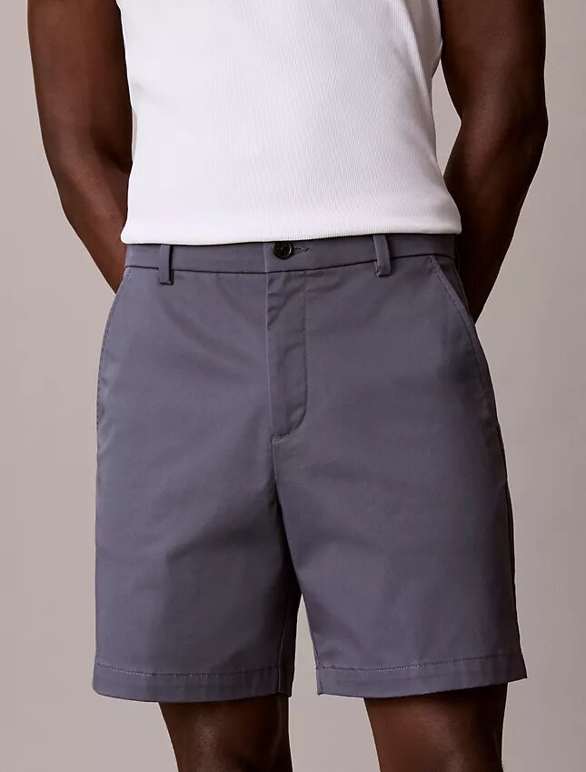 Pantaloncini dritti in Cotton Stretch Pantaloncini dritti in Cotton Stretch