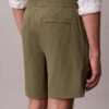 Pantaloncini dritti in seersucker con elastico da 18 cm Pantaloncini dritti in seersucker con elastico da 18 cm
