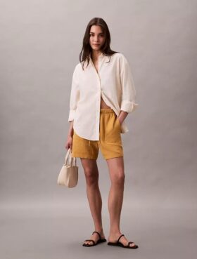 Pantaloncini elasticizzati in doppia garza