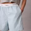 Pantaloncini in cotone con cintura con logo Pantaloncini in cotone con cintura con logo