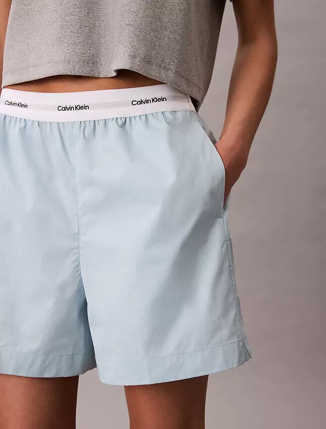 Pantaloncini in cotone con cintura con logo Pantaloncini in cotone con cintura con logo
