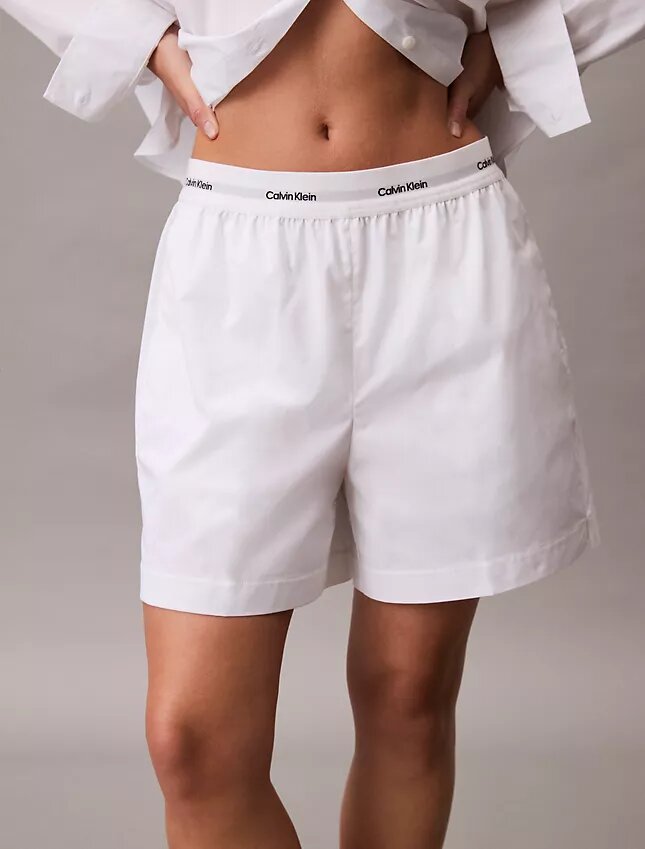 Pantaloncini in cotone con cintura con logo Pantaloncini in cotone con cintura con logo