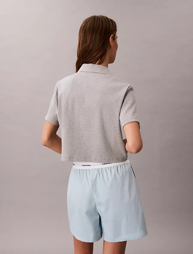 Pantaloncini in cotone con cintura con logo Pantaloncini in cotone con cintura con logo