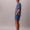 Pantaloncini in Denim misto lino con chiusura a elastico