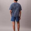 Pantaloncini in Denim misto lino con chiusura a elastico