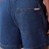 Pantaloncini in Denim misto lino con chiusura a elastico