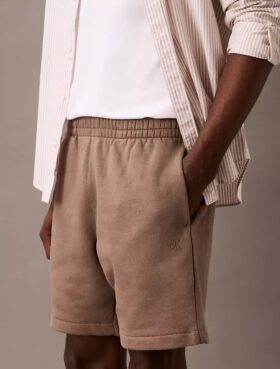 Pantaloncini in felpa con logo d’archivio