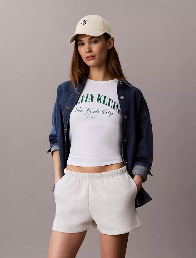 Pantaloncini in felpa con logo d’archivio Pantaloncini in felpa con logo d’archivio