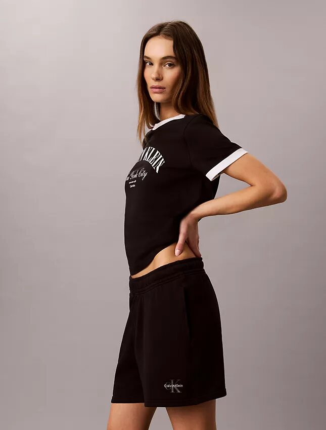 Pantaloncini in felpa French Terry Monologo Pantaloncini in felpa French Terry Monologo