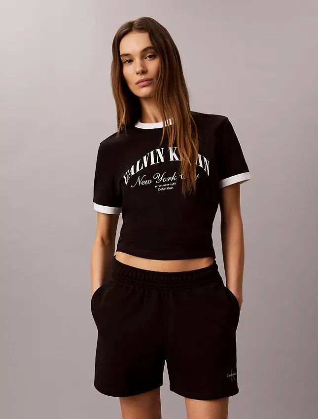 Pantaloncini in felpa French Terry Monologo Pantaloncini in felpa French Terry Monologo