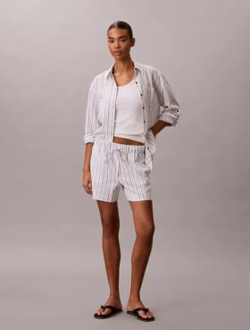 Pantaloncini in lino e cotone