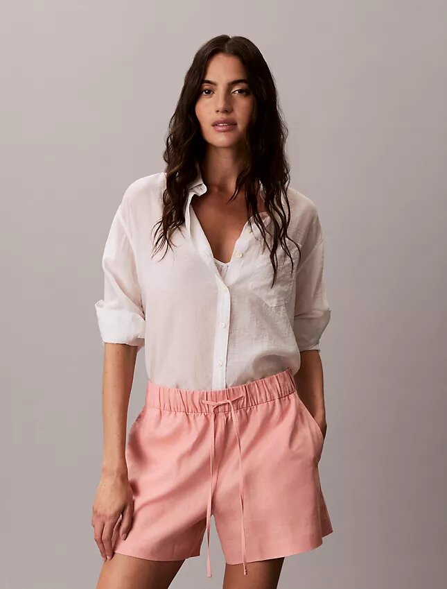 Pantaloncini in lino e cotone Pantaloncini in lino e cotone