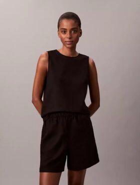 Pantaloncini in lino e cotone da infilare